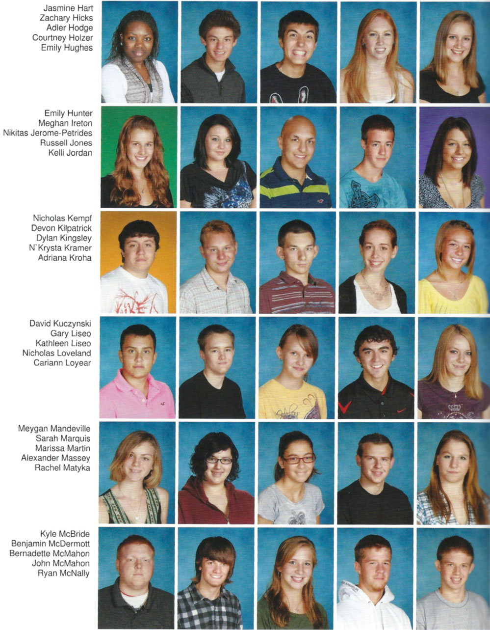 Cromwell High School Class of 2012 11th grade